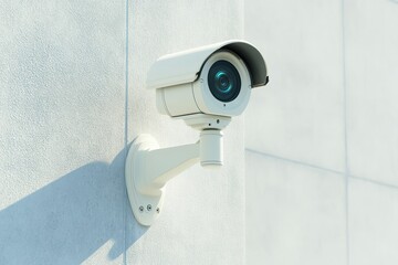 Poster - Security camera monitoring detected intrusion in residential area during daylight hours