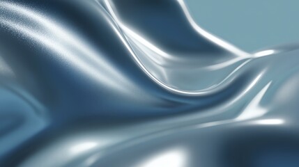Poster - Silky fabric draped elegantly, capturing light and shadow in soft folds, creating a serene and tranquil atmosphere in a minimalist setting