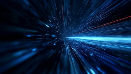 Poster - Discover an electrifying blend of blue hues and colorful tech visuals illustrating a fastpaced digital world. This dynamic background video concept highlights the intersection of AI