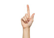 © stock.metket.com - A hand with a finger pointing upwards is isolated on a transparent background