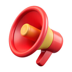 Poster - 3D Red Megaphone Icon