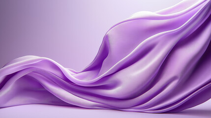 Poster - Soft lavender silk draped elegantly over a smooth surface