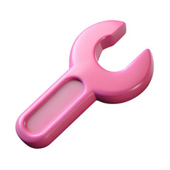 Poster - 3D Pink Wrench Tool Icon