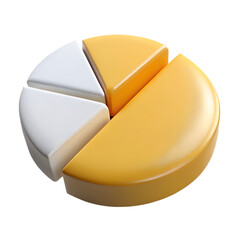 Poster - 3D White Pie Slice Chart Icon