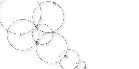 Fototapete - Modern white and black abstract background with shadow circle shape black vector abstract graphic design with dote Futuristic concept banner pattern presentation background.	
