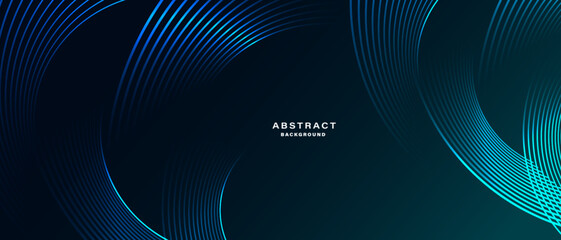 Wall Mural - Minimal abstract background with concentric circular lines