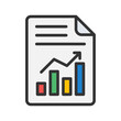 © Nadeem - Financial Data icon vector image. Suitable for mobile apps, web apps and print media.