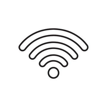 Wi-Fi Signal Icon outline vector, a modern symbol for wireless network connectivity.