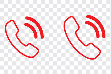 Poster - black telephone icon on the white  background