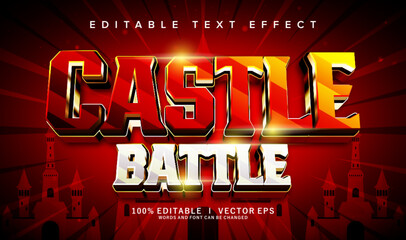 Leinwandbilder - castle battle vector text effect with modern style design