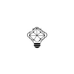 Poster - Light Bulb Icon with Cloud and Circuit Lines Symbolizing Smart Innovation and Cloud Technology Concept