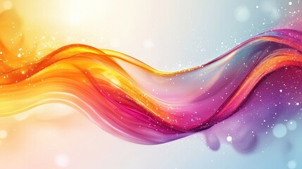 Poster - Vibrant Abstract Wave: A Symphony of Color and Light