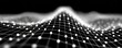 © narak0rn - A digital mesh of interconnected points forms a wave-like 3D grid against a black background.