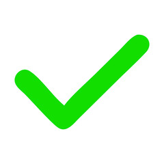 Poster - Bright Green Checkmark Icon Approval, Confirmation, Yes, Okay, Correct Symbol
