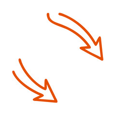 Poster - Dynamic Orange Arrows on Transparent Backdrop A Visual Representation of Circular Motion and Directional Flow for Graphic Design Projects and Creative Presentations