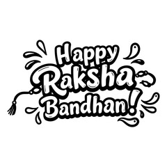 Aufkleber - happy raksha bandhan celebration graphic design with vibrant text and decorative elements. visual di