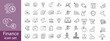 © sariful - Finance icon set. Money payments related icons: cash, bank, loan, budget, fund, earning, profit, business, wallet and more. Editable line icons. Vector illustration.