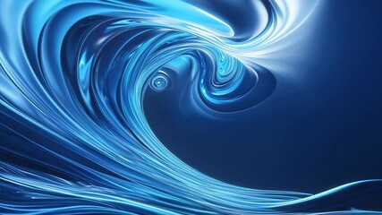 Poster - Seamless 4K Wind Effect Animation: Dynamic Motion Design with Blue Energy and Curves