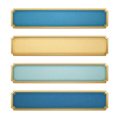 Poster - Elegant Decorative Banners in Soft Tones for Digital Designs and Creative Projects Transparent background or png