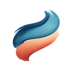 Poster - Vibrant Swirls of Blue and Coral Paint for Artistic Backgrounds and Graphic Design Projects Transparent background or png