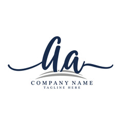 Fototapete - Elegant and modern logo design featuring the letters Ia, perfect for businesses seeking a sophisticated and timeless brand identity.