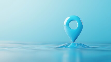 Poster - Location Map Pin Marker Map pin marker with a pulsing animation, focus on the dynamic and interactive element