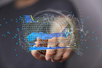 Poster - Visual representation of business analytics, showing growth trends and key performance indicators.