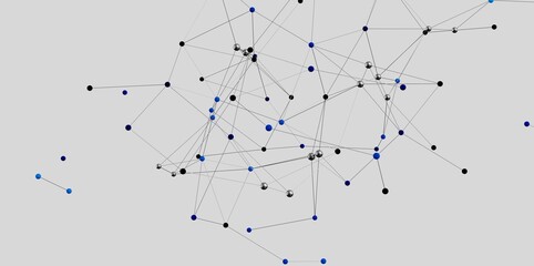 Poster - Stock photo of an abstract network connection with dots and lines. Perfect for technology, communication, and connection concepts.