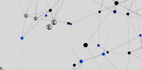 Poster - Modern abstract background. Network connection, nodes, and lines.  Perfect for tech, AI, and business concepts.