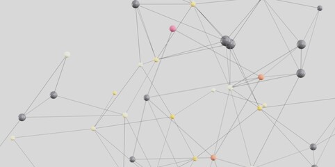 Poster - Stock photo of abstract network connection with dots and lines. Ideal for technology, connectivity, and networking concepts.