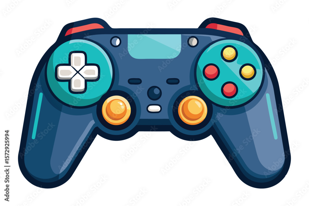 Colorful Modern Game Controller Illustration for Gaming Enthusiasts and ...