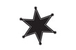 © design box - Simple Clean Vector Illustration of Classic Six-Pointed Sheriff’s Badge