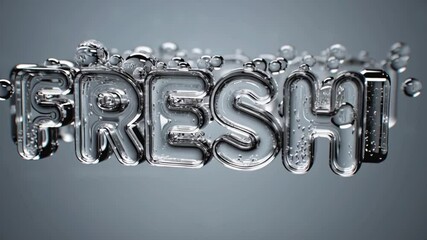 Poster - Fresh Bubbles Suspended in Clear Water Creating a Dynamic Effect Generative AI