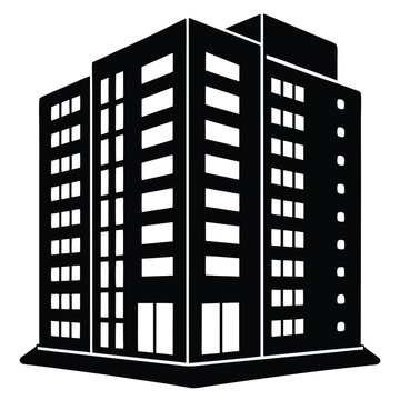 Apartment Building single vector shilhouette 