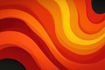 Poster - Abstract colorful wave design with warm tones and flowing shapes