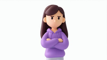 Poster - 3D Animated Character Expressing Emotions: Anger, Frustration, and Displeasure