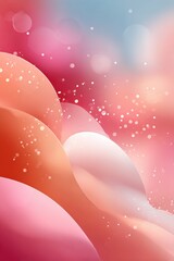 Poster - Abstract colorful gradient with soft bubbles and sparkling light particles