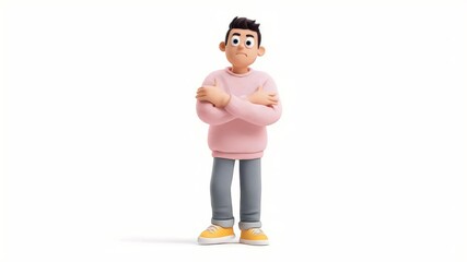 Poster - Animated 3D Character Expressing Emotions: Surprise, Doubt, and Anger
