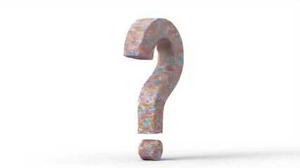 Poster - Abstract Question Mark: Colorful, Textured, and Dynamic Visuals