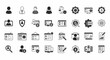 © Nazwa - Collection of Various Black and White User Management and Profile Icons in Vector Format