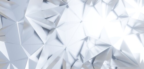 Poster - Abstract blue crystal pattern background 3d render