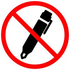 Poster - No vaping symbol in red circle indicating prohibition for vape devices