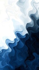 Wall Mural - An abstract blue and white fluid art creates a dynamic background