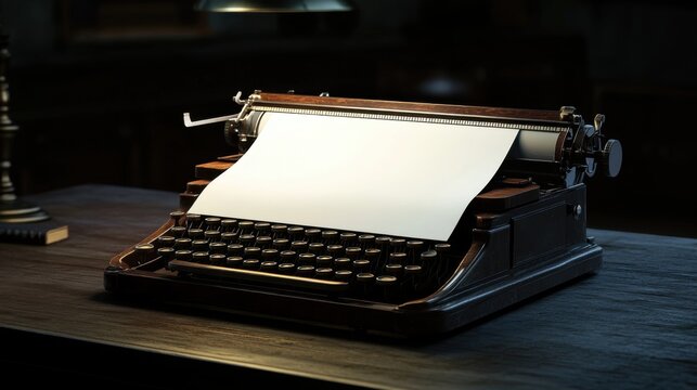 Vintage Typewriter Ready to Write.