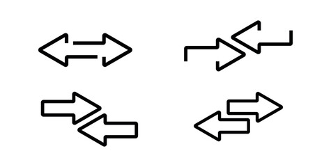 Poster - arrow icon set. swap icon set. swap arrow png and vector illustration on transparent background.