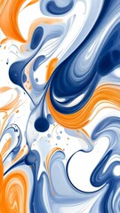 Poster - A beautiful composition of flowing shapes in vibrant colors showcasing artistic creativity and abstract design elements