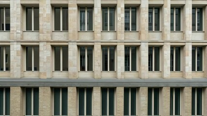 Poster - A close look at a contemporary building featuring large windows and minimalist design, emphasizing the beauty of modern architecture