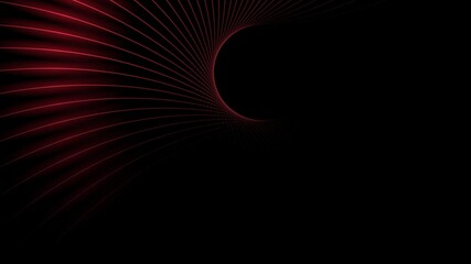 Poster - Red minimal curved laser lines, abstract glowing futuristic tech background. Seamless looping motion design. Video animation Ultra HD 4K 3840x2160