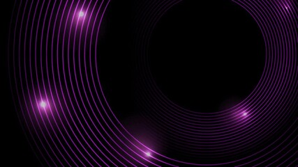 Poster - Circular minimal laser lines, abstract glowing futuristic tech background. Seamless looping motion design. Video animation Ultra HD 4K 3840x2160