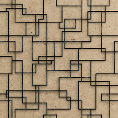 Poster - Intricate Seamless Pattern of Thai Prajam Yam Design with Arabic Latti Influence on Textured Background